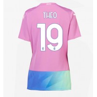 AC Milan Theo Hernandez #19 Tretí Ženy futbalový dres 2023-24 Krátky Rukáv
